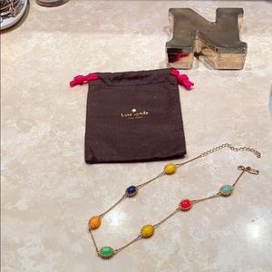 Kate Spade live colorfully gold gem necklace
